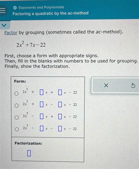 Image result for How to Factor a Quadratic Using AC Method