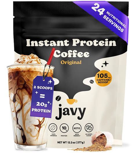 Amazon.com: Javy Instant Coffee Protein Coffee - Premium Whey Protein ...