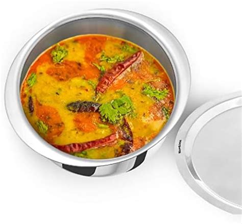 Buy Hawkins 5 Litre Cook n Serve Handi, Triply Stainless Steel Handi ...