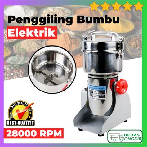 Jual Mesin Penggiling Biji Bumbu Kering Dan Obat Electric 800 gram HC ...