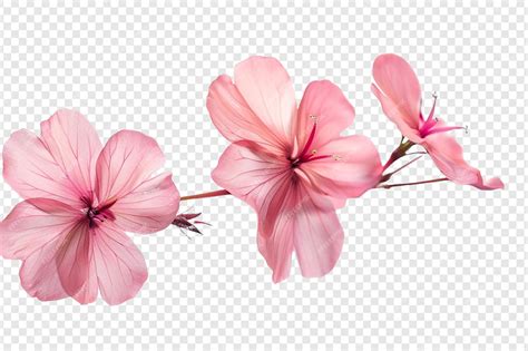Premium PSD | Pink flower isolated on transparent background