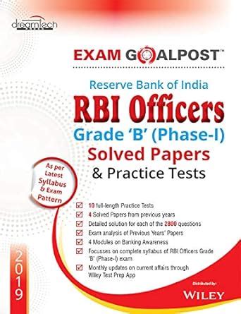 Buy Reserve Bank of India (RBI) Officers Grade 'B' (Phase-I) Exam ...