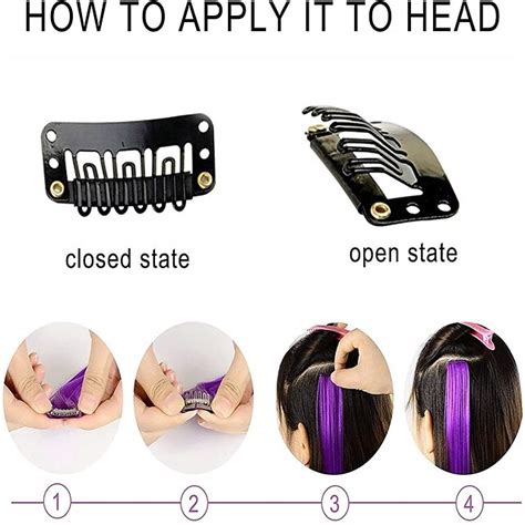 Clip On Hair Extension 22 inch Colored Hair Straight Hair Extension ...