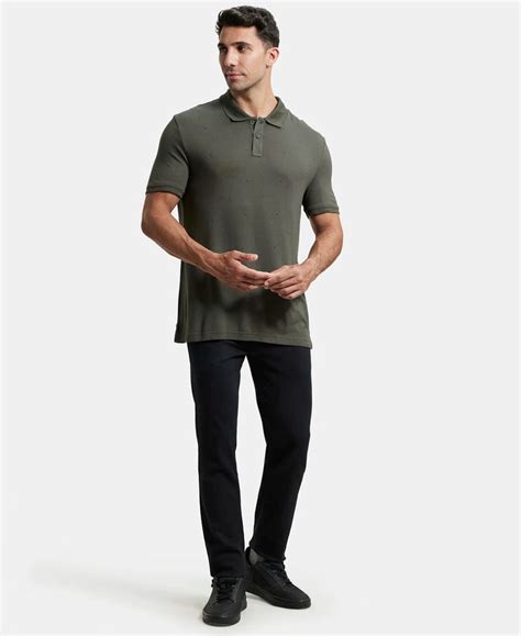 Buy Tencel Micro Modal and Cotton Blend Printed Half Sleeve Polo T ...