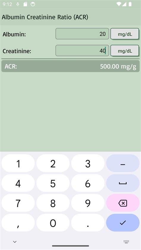 Albumin Creatinine Ratio Calc APK for Android Download