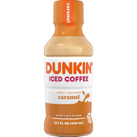 Dunkin' Delicious Caramel Iced Coffee, Ready to Drink, 13.7 fl oz ...