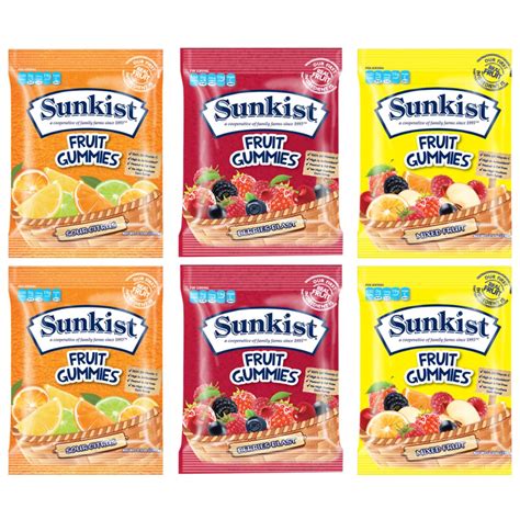 Amazon.com : Sunkist Fruit Gems Gummies, Mixed Fruit Snacks, Real Fruit ...