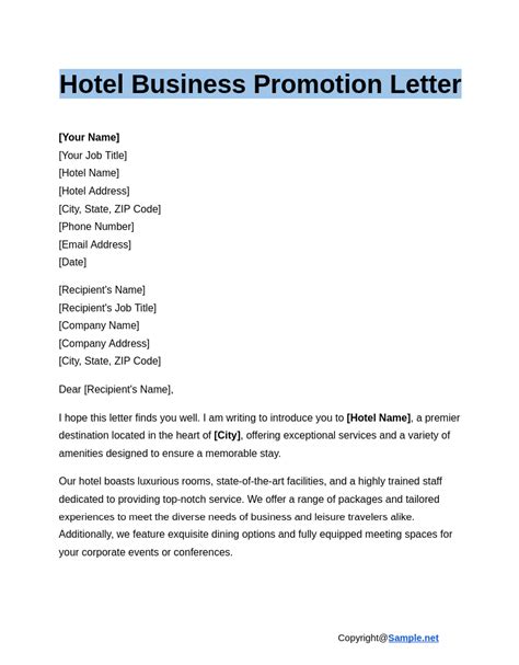 Business Promotion Letter Example 的图像结果