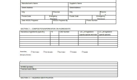 Image result for Example of a Compliant Safety Data Sheet Layout