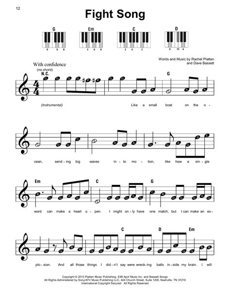 Easy Piano Sheet Music