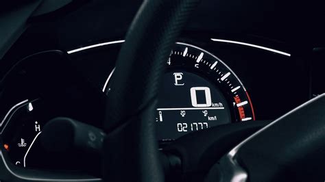 Download wallpaper 1366x768 speedometer, steering wheel, salon, car ...
