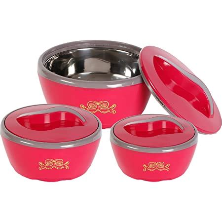 Buy Jayco Status Plastic Casseroles Gift Set, Set of 3, 600 ml, 1200 ml ...