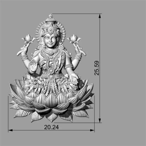 3D Model Of Devi Laxmi Ji