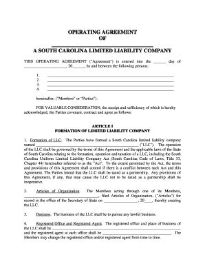 18 Printable Llc Operating Agreement Forms and Templates - Fillable ...