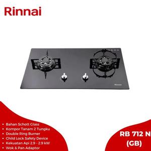 Jual Kompor tanam KOMPOR GAS / KOMPOR TANAM RINNAI RB712NGB / RB-712 ...