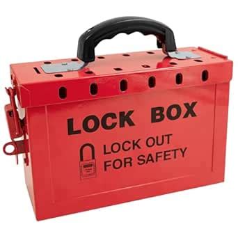 TAEGIQI Lockout Tagout Group Lock Box for OSHA Compliant,Red Portable ...