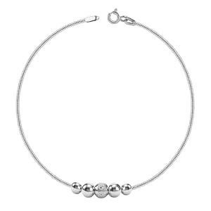 GIVA 925 Silver Moon Bead Anklet,Single|Gifts for Women and Girls ...