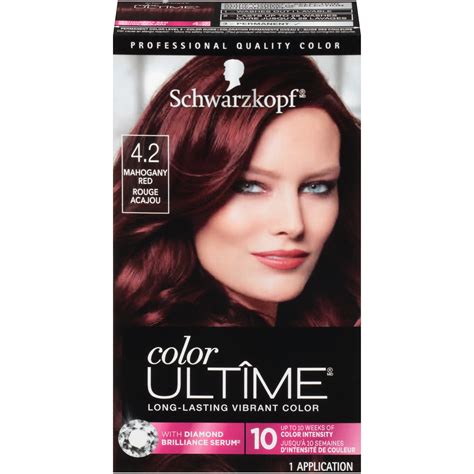 Schwarzkopf Ultime Permanent Hair Color Cream, 4.2 Mahogany Red ...