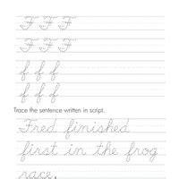 Cursive Writing Worksheet: Letter "f" - Cursive Writing Course-Improve ...
