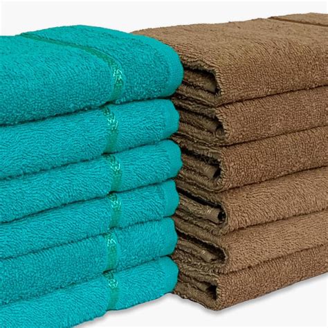 Buy SPACES Seasons Best QD Set of 12 Cotton Hand Towel Set, Green and ...