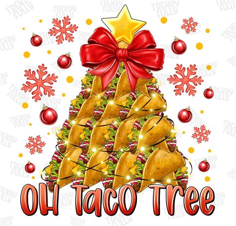 Oh Taco Tree Png, Mexican Christmas Png, Love Taco Png , Mexican Food ...