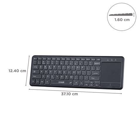 Buy Croma 2.4 GHz Wireless Keyboard with Touchpad (Gesture Control ...