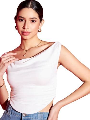 SIGHTBOMB Women's Slim Fit Top Beige M : Amazon.in: Clothing & Accessories