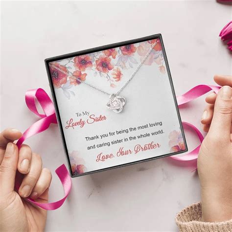 Perfect Gift For Sister From Brother - Pure Silver Necklace Gift Set ...