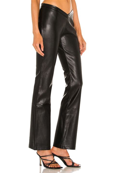 Miaou Elvis Vegan Leather Pant in Black | REVOLVE