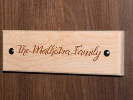 Buy online laser engraved wooden door name plates in Delhi. For home ...