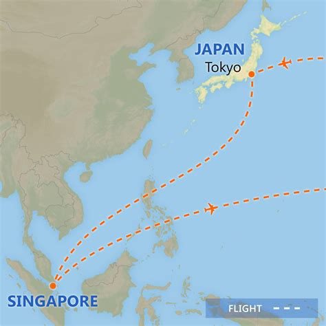 Map Of Japan To Singapore