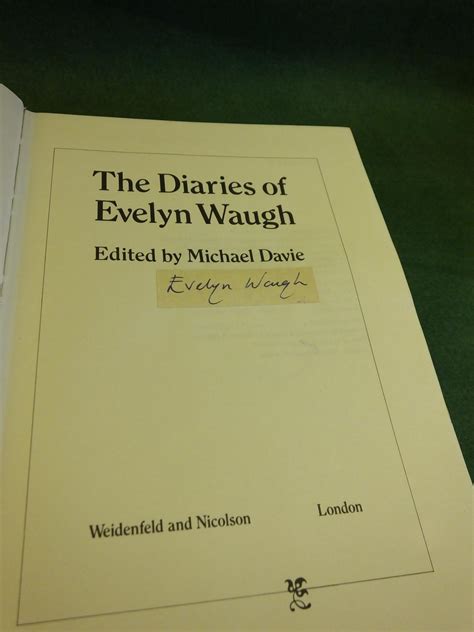 Diaries Of Evelyn Waugh by Waugh, Evelyn; Davie, Michael: Very Good ...