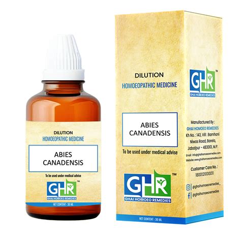 Abies Canadensis Dilution – Ghai Homoeo Remedies