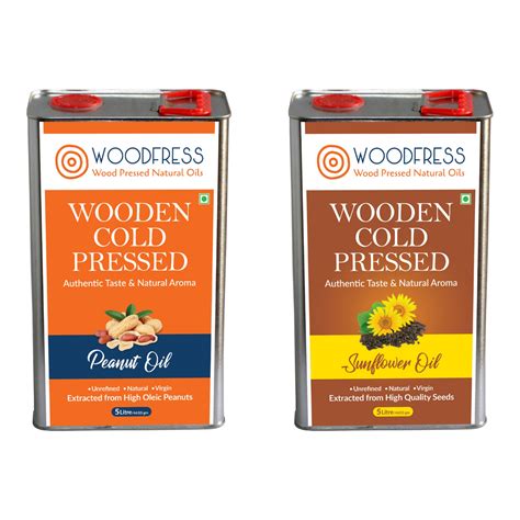 WOODFRESS Wood Cold Pressed Groundnut & Sunflower Oils