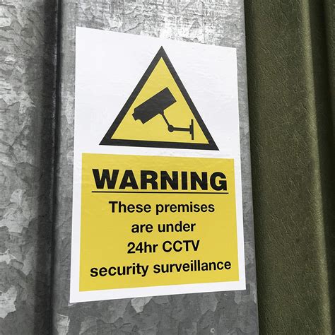 Buy CCTV Sign - CCTV Outdoor Sticker - Warning Premises Under 24hr CCTV ...