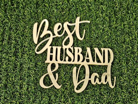 Acrylic Best Husband and Dad Charm Cake Topper Acrylic Father's Day Cake Topper Decorations ...