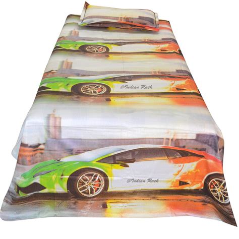 Indian Rack Kids Single Bedsheet with 1 Pillow Cover 100% Cotton-with ...