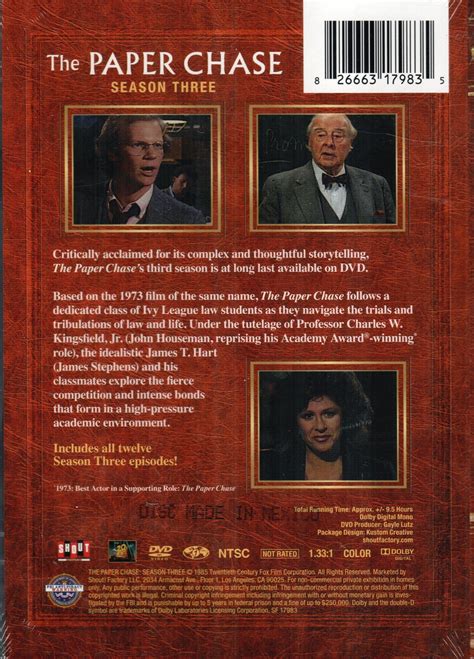 Buy The Paper Chase: Season Three (DVD) Online at Lowest Price in Ubuy ...
