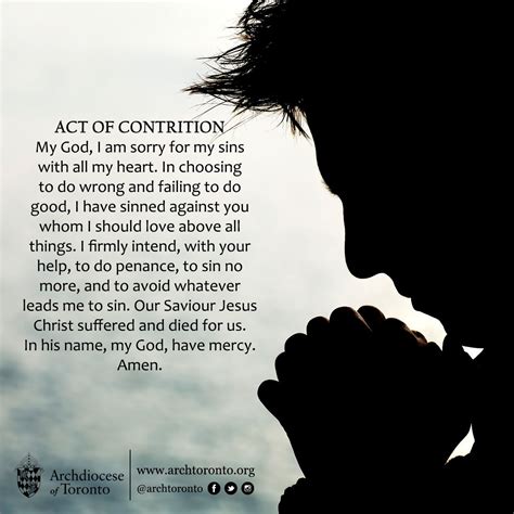 Act of Contrition #prayer #catholic #confession | Catholic prayers ...
