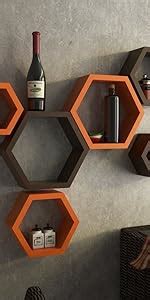 Wooden Twist Rafuf Wooden Intersecting Wall Shelves (Set of 8 ...