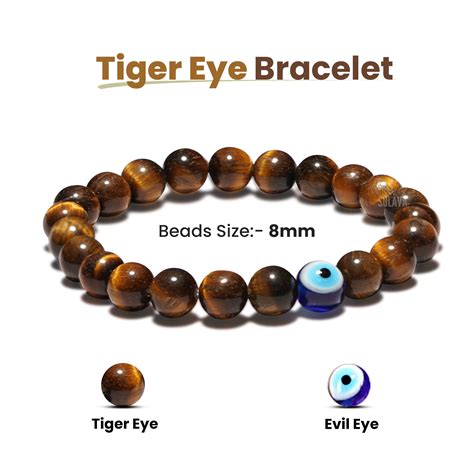 Buy Original Tiger Eye Bracelet with Evil Eye – SOLAVA WORLD
