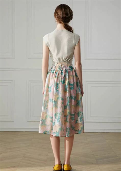 Retro Print Japanese Buckle Belt Skirt – remulia