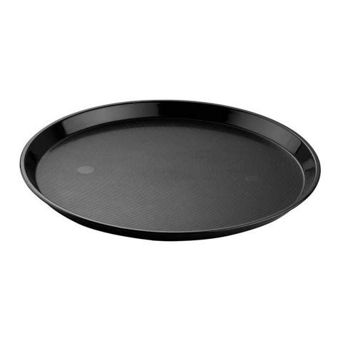Bora Plastik Gastronomy Round Serving Tray, 35.5 cm, Black Price