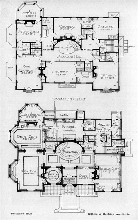 Vintage Victorian Mansion Floor Plan