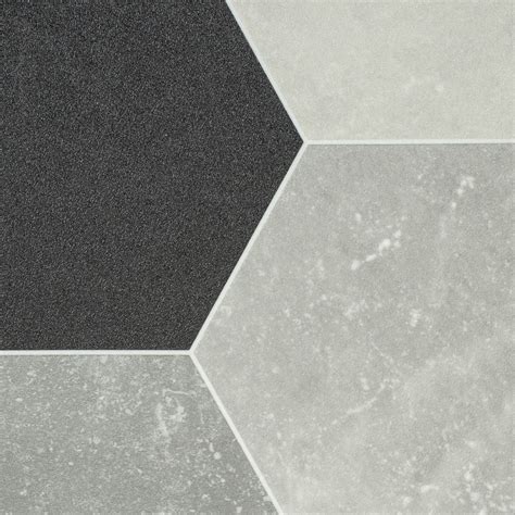 Grey Hexagon Tile Style Ravenna Vinyl Flooring – More For Your Floor UK