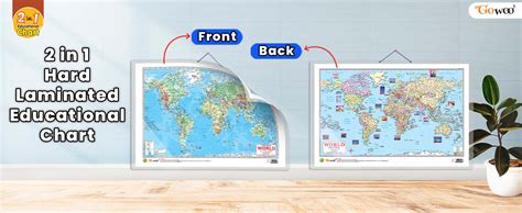 Set of 2 | 2 IN 1 INDIA POLITICAL AND PHYSICAL MAP IN HINDI and 2 IN 1 ...