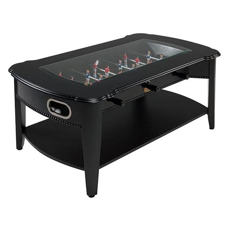 The Maxwell 2 in 1 Foosball & Coffee Table - Black - Elite Home Gamerooms