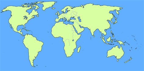 Blank Map Of The World With Rivers