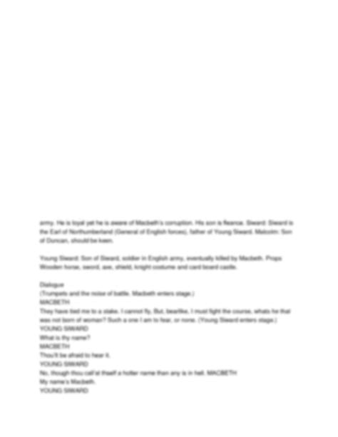 Image result for Macbeth Script