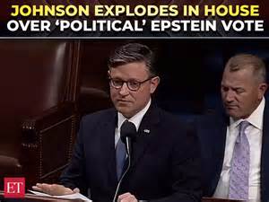 Mike Johnson torches Democrats in fiery House clash, says Epstein files ...